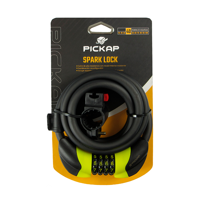 Candado flexible Spark Lock Negro 12mm Pickap-1